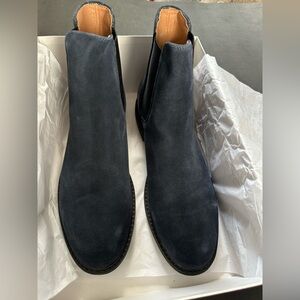 NWB Docksteps Men’s Stylish Navy Blue Chelsea Boots Suede leather size 45 12